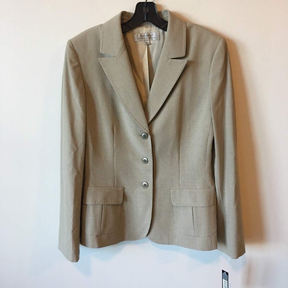 Tahari Arthur Levine Sand Blazer Size 12